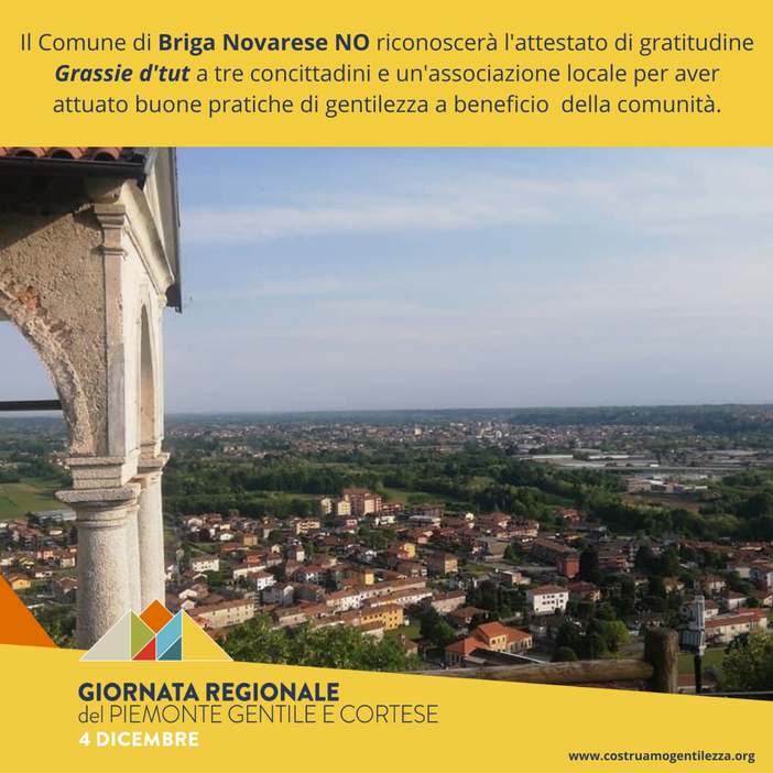 Briga e Mezzomerico aderiscono a ‘Piemonte Gentile e Cortese’ Briga e Mezzomerico aderiscono a ‘Piemonte Gentile e Cortese’