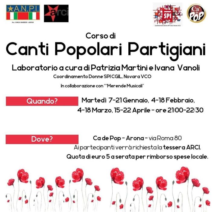 Arona canta la memoria: canti popolari partigiani Arona canta la memoria: canti popolari partigiani