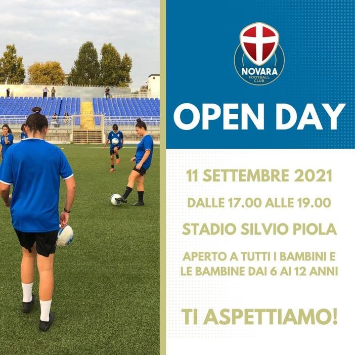 Si svolgerà domani allo stadio Silvio Piola l'openday del Novara Calcio Si svolgerà domani allo stadio Silvio Piola l'openday del Novara Calcio