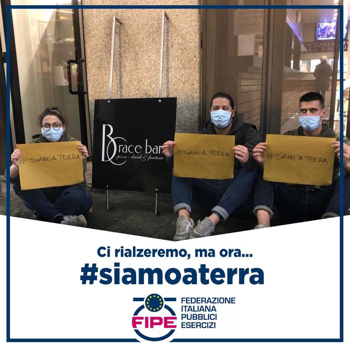 “Ci rialzeremo, ma ora... #siamoaterra”, l'appello al Governo di bar e ristoranti di Novara e Vco