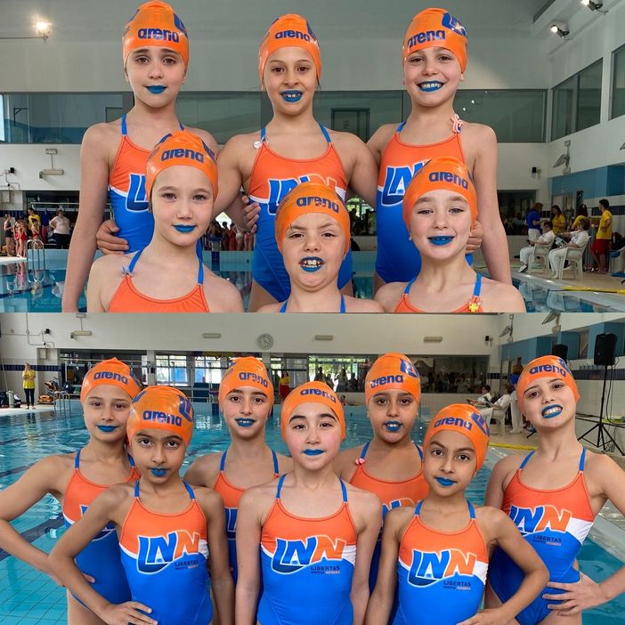 Le sincronette “esordienti” della Libertas Nuoto Novara mietono successi Le sincronette “esordienti” della Libertas Nuoto Novara mietono successi
