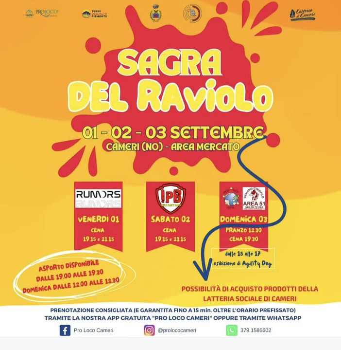 Torna a Cameri la "Sagra del Raviolo" Torna a Cameri la "Sagra del Raviolo"