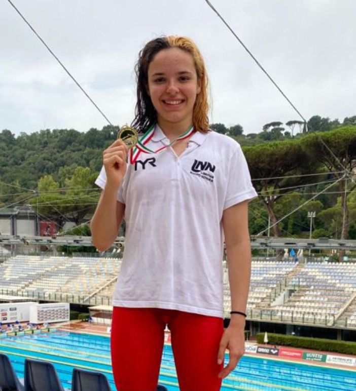 Giorgia Crepaldi della libertas Nuoto vestirà d'azzurro alla Coppa Coem