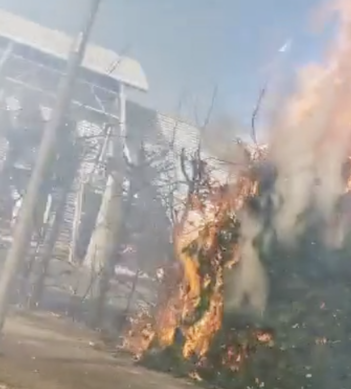 Incendio all'area dell'ex Sporting Incendio all'area dell'ex Sporting