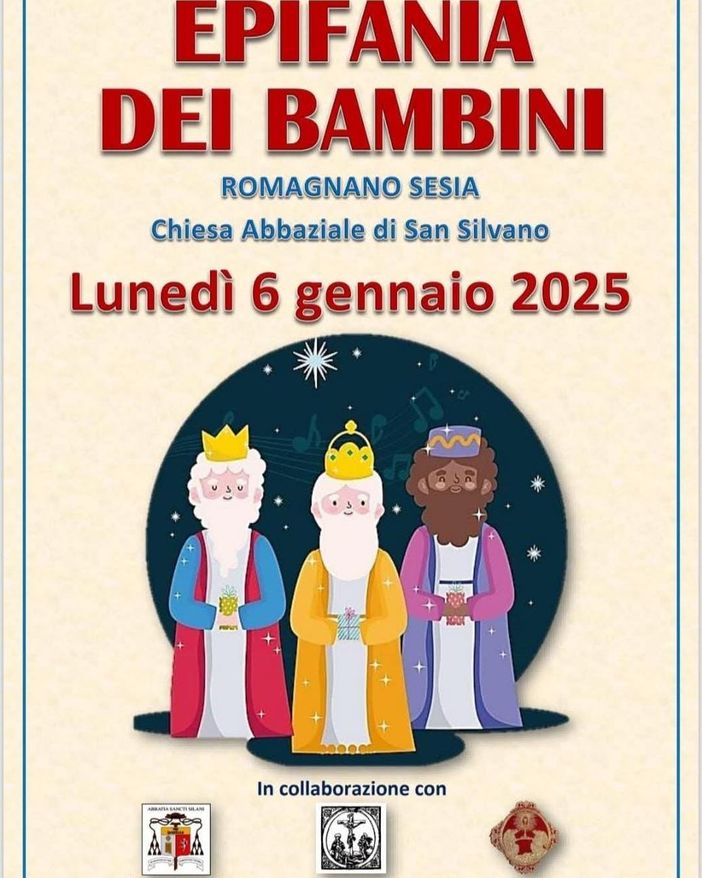 Epifania dei bambini: festa nella Chiesa Abbaziale di San Silvano a Romagnano Sesia Epifania dei bambini: festa nella Chiesa Abbaziale di San Silvano a Romagnano Sesia