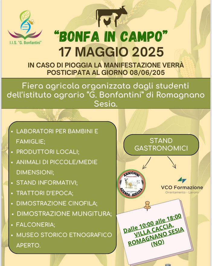“Bonfa in campo”: a Villa Caccia una giornata di natura, animali e tradizioni per tutta la famiglia