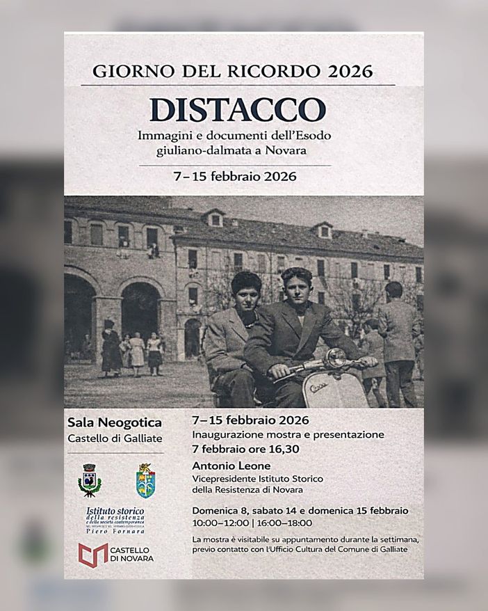 “Distacco”: a Galliate la mostra sull’Esodo giuliano-dalmata per il Giorno del Ricordo