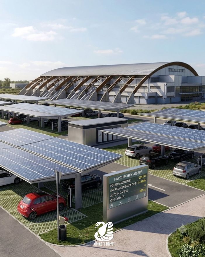 Legambiente sostiene Nòva: "Sì ai pannelli sulla Passalacqua, ora copriamo di fotovoltaico anche i parcheggi"