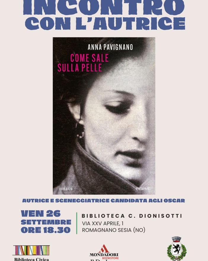 Anna Pavignano a Romagnano Sesia: la voce di una sceneggiatrice candidata agli Oscar