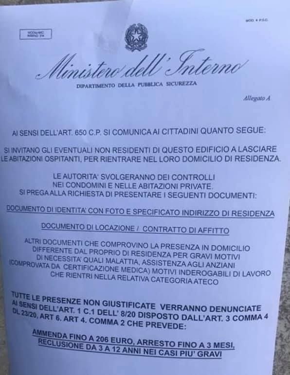 Attenzione al falso volantino intestato al Ministero dell’Interno
