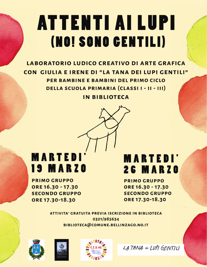 Laboratorio di arte grafica per bambini in Biblioteca Laboratorio di arte grafica per bambini in Biblioteca