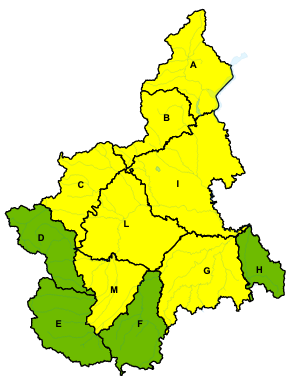 Allerta gialla su buona parte della regione per temporali Allerta gialla su buona parte della regione per temporali