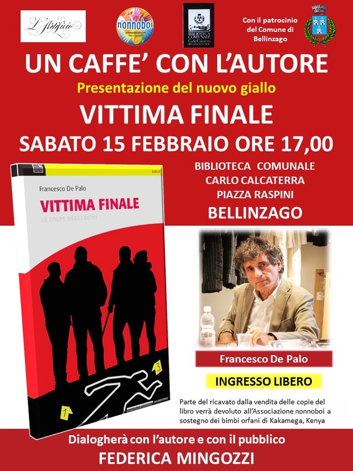 Un caffè con l'autore: presentazione del giallo "Vittima finale" Un caffè con l'autore: presentazione del giallo "Vittima finale"