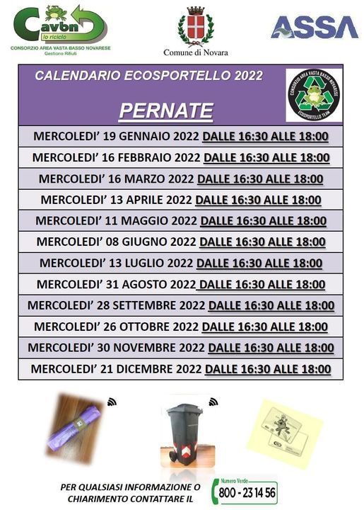 Apre oggi pomeriggio l’Ecosportello di Pernate