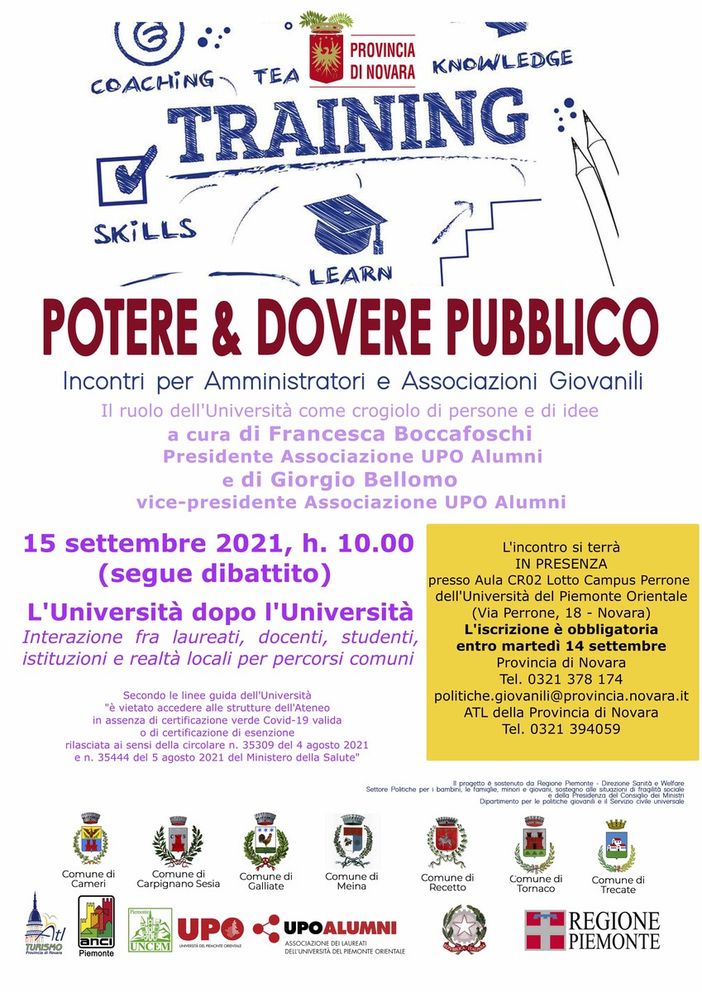 Proseguono gli incontri di “Potere&amp;dovere pubblico”