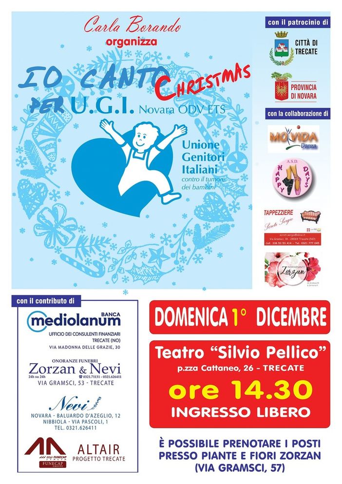 "Io canto per Ugi Christmas": un concerto di solidarietà per i bambini "Io canto per Ugi Christmas": un concerto di solidarietà per i bambini