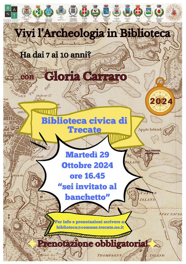 Alla Biblioteca civica di Trecate un “banchetto” per scoprire l’archeologia