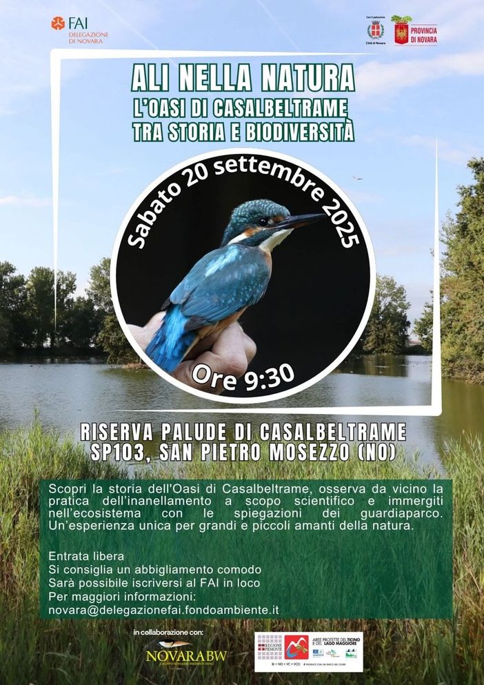 Fai Novara porta alla scoperta della Palude di Casalbeltrame Fai Novara porta alla scoperta della Palude di Casalbeltrame