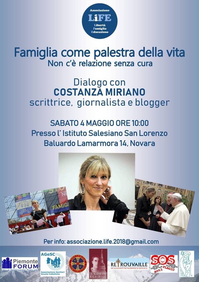 Per la prima volta, Costanza Miriano a Novara