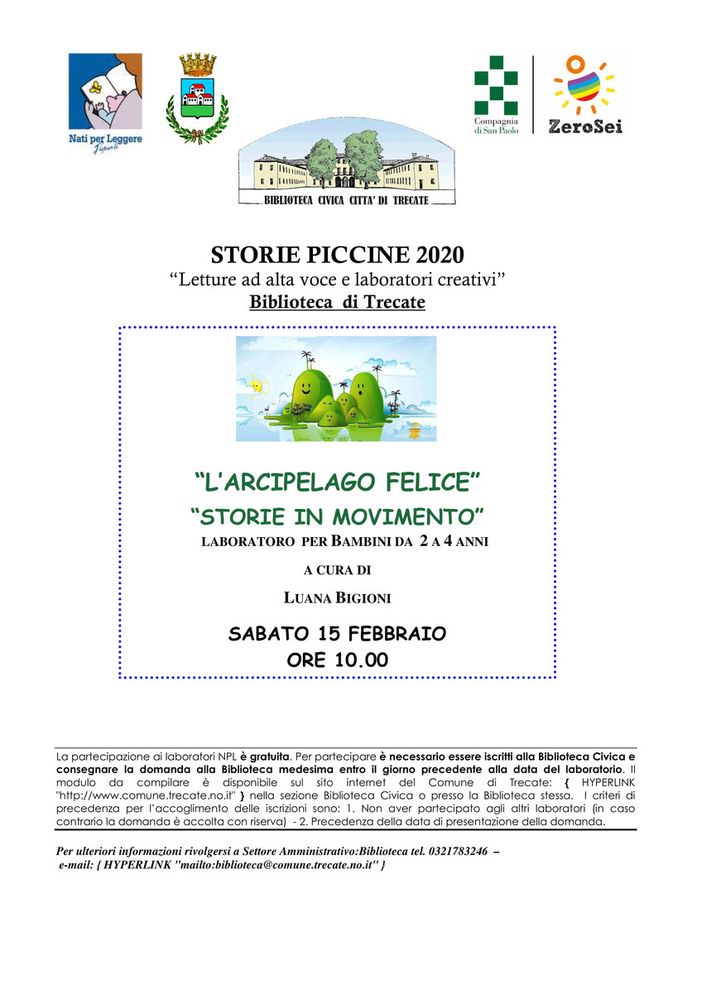 L'arcipelago felice: storie in movimento alla Biblioteca di Trecate