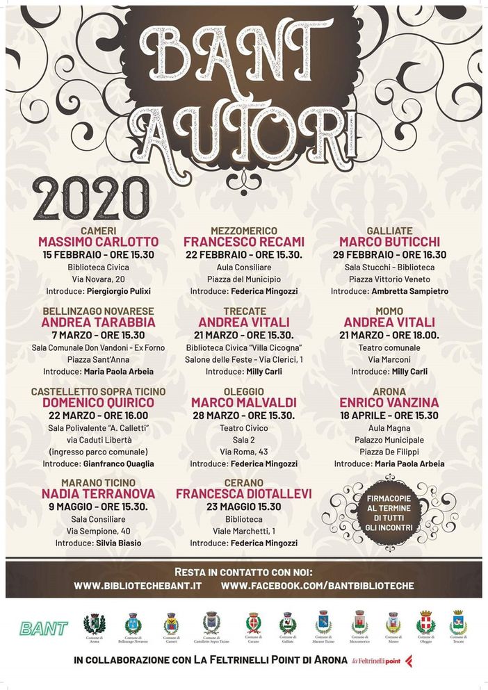 Bant, ricco il calendario delle attività per il 2020: torna anche la rassegna “Bant Autori” Bant, ricco il calendario delle attività per il 2020: torna anche la rassegna “Bant Autori”