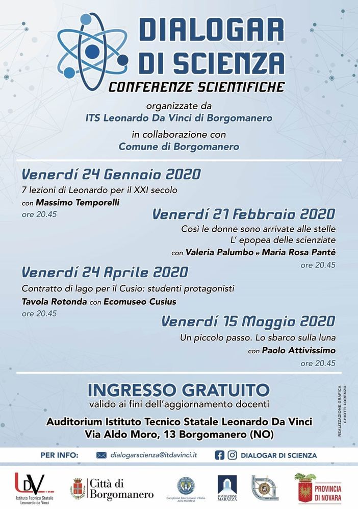 Borgomanero: riparte il progetto Dialogar di Scienza Borgomanero: riparte il progetto Dialogar di Scienza