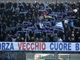 Una foto del Bustocco che ricorda tempi con ben altri seguiti per la Pro: oggi tutti sono uniti nei pensieri per il tifoso ferito