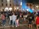 La piazza si è animata nonostante il meteo avverso