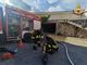 A fuoco un box a Oleggio