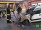 Cronaca dal Piemonte. Cerrione, furgone in fiamme. Incendio domato dai Vigili del Fuoco FOTO