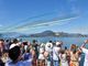 Folla sul lago Maggiore per lo show con le Frecce Tricolori. VIDEO