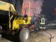 Novara, a fuoco un trattore in corso Vercelli