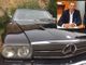 L'organizzatore Paolo Delsignore e la sua Mercedes R107 - Foto Paolo Delsignore
