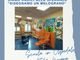 La sala d’aspetto della Pediatria abbellita da un albero dipinto dai bambini