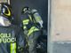 Incendio all' ex caserma Passalacqua di Novara