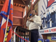 Salvini sul palco del congresso regionale della Lega