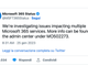 Problemi con i server dei servizi Microsoft