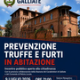 Sicurezza e prevenzione, il 9 luglio a Galliate un incontro pubblico contro truffe e furti in casa