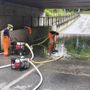Maltempo a Gozzano, Aib al lavoro per liberare il sottopasso del cimitero