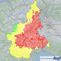 Qualità dell’aria cattiva in tutto il Novarese, la mappa Arpa si colora di rosso Qualità dell’aria cattiva in tutto il Novarese, la mappa Arpa si colora di rosso