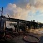 Tornaco, incendio in un'azienda di stoccaggio rifiuti Tornaco, incendio in un'azienda di stoccaggio rifiuti