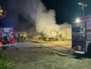 Garbagna Novarese, camion in fiamme nella notte in un deposito Garbagna Novarese, camion in fiamme nella notte in un deposito