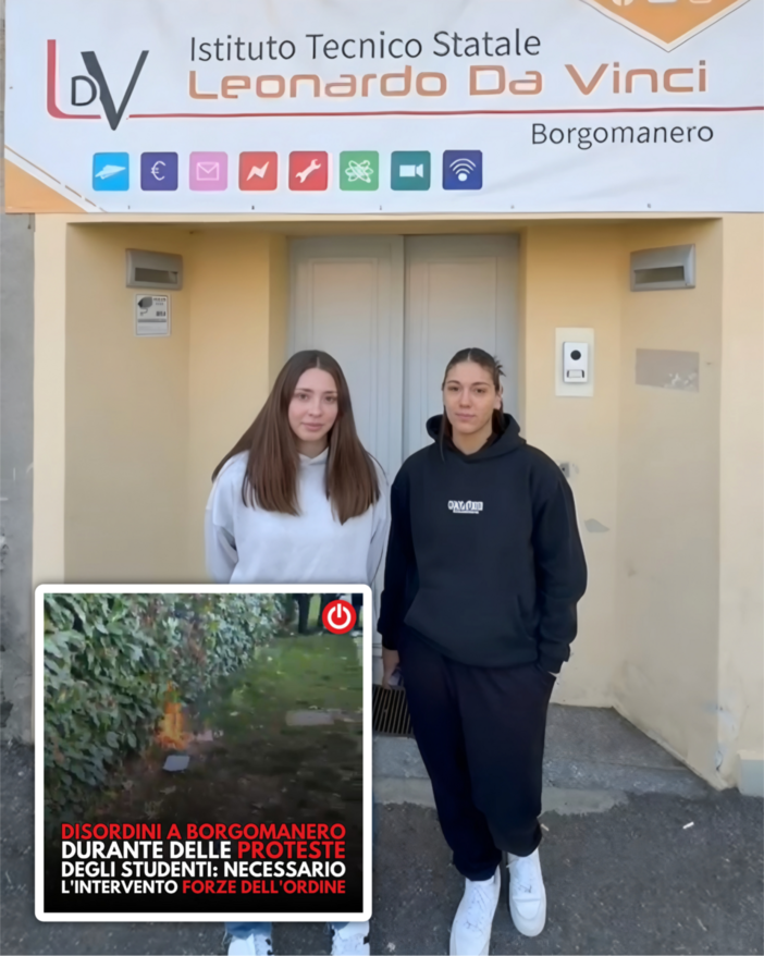 Protesta all'Itis di Borgomanero, le rappresentanti: "Ci dissociamo dalle violenze, caos causato da esterni" Protesta all'Itis di Borgomanero, le rappresentanti: "Ci dissociamo dalle violenze, caos causato da esterni"