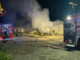 Garbagna Novarese, camion in fiamme nella notte in un deposito