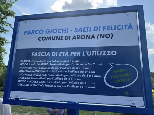 Inaugurato il nuovo parco giochi &quot;Salti di Felicità&quot; a Mercurago