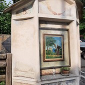 Mercurago, torna a splendere l’edicola storica di fronte al lavatoio