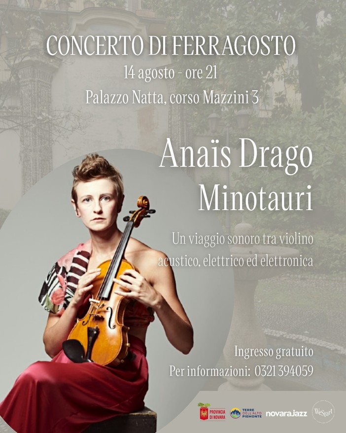 Ferragosto in musica a Palazzo Natta: il concerto di Anaïs Drago con “Minotauri”