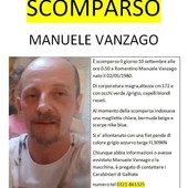 Romentino, apprensione per la scomparsa di Manuele Vanzago