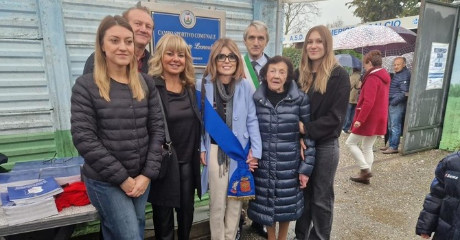 Mezzomerico, il campo sportivo comunale intitolato a Gian Vittorio Leonardi Mezzomerico, il campo sportivo comunale intitolato a Gian Vittorio Leonardi