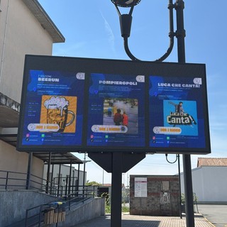 Garbagna Novarese, installato il nuovo pannello Led informativo in piazzale Municipio